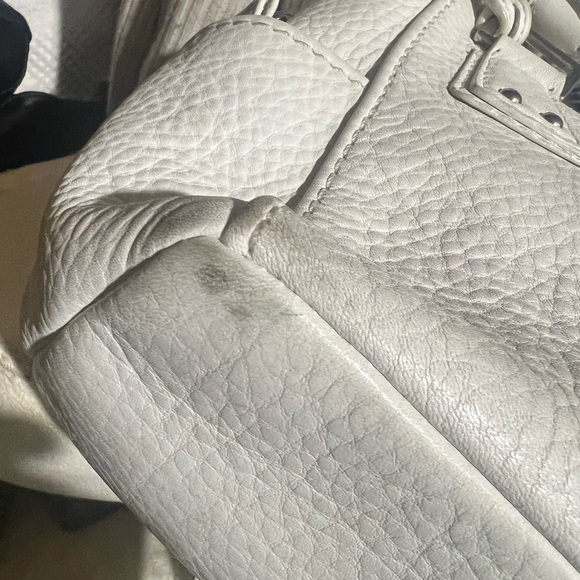 Fossil Cream Pebbled Leather Shoulder Bag | Double Strap | Neutral - Picture 12 of 14